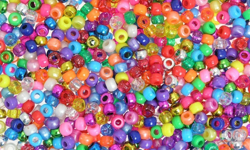 Image 1: 1000 Assorted Pony Beads