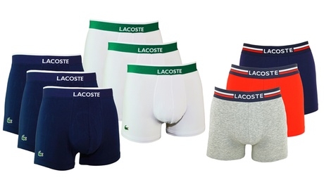 Set di 3 boxer Lacoste disponibile in 5 colori e 3 taglie