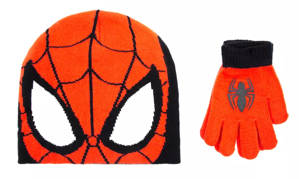 Mütze und Handschuhe-Set im Batman oder Spiderman-Design für Jungs - Second Medium