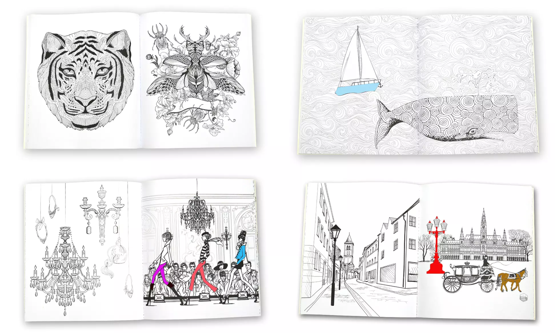 Creative Coloring Books (4-Pack) - Second Medium