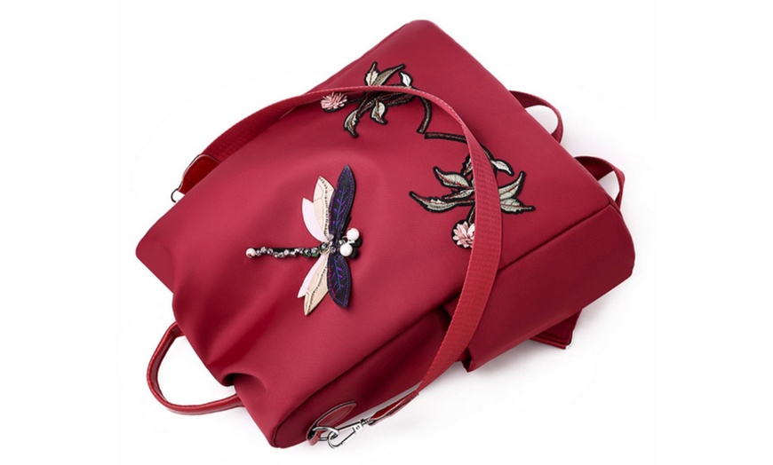 Image 8: Embroidered Dragonfly Backpack 