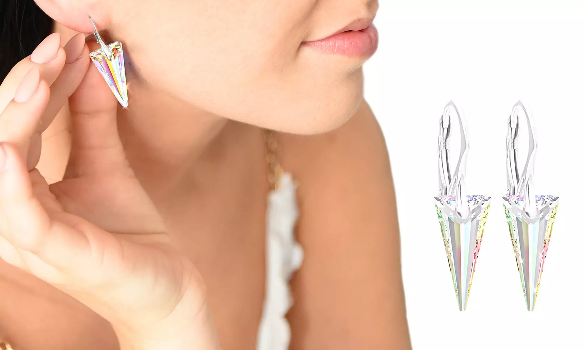 Boucles d'oreilles de la marque Ah! Jewellery® ornées de cristaux Swarovski® - Primary Image