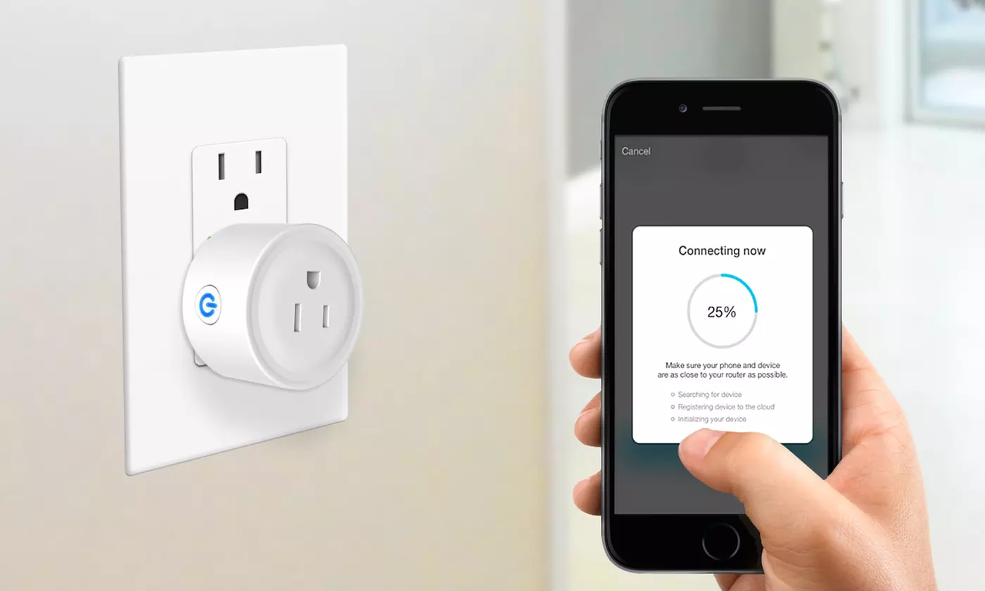 Smart Controlled Amazon Alexa and Google Assistant WiFi Outlet Plug - Primary Image