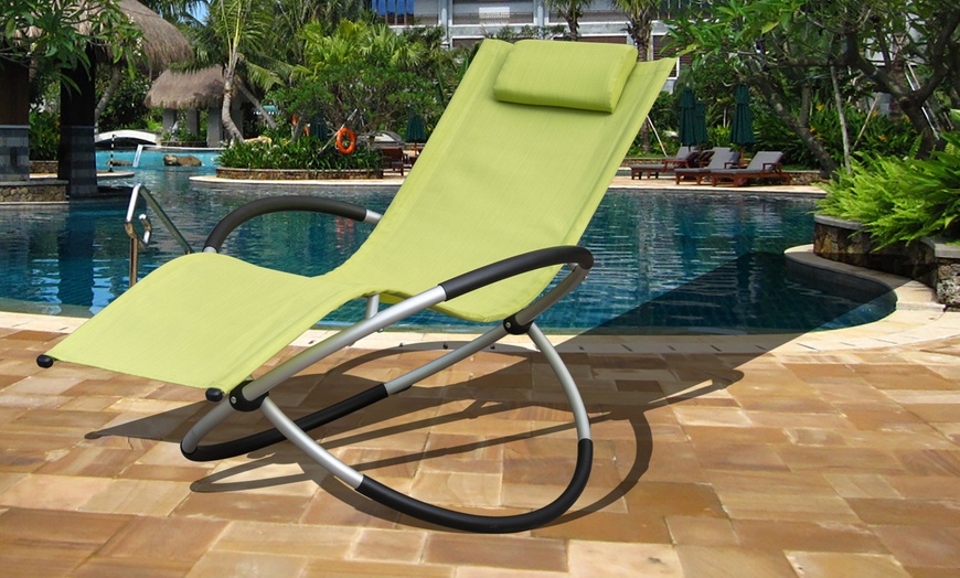 Image 13: Foldable Zero Gravity Lounger Chair with Pillow