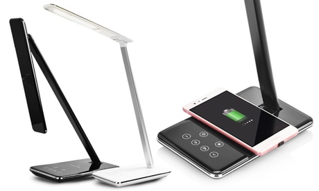 1 o 2 lámparas de mesa LED y cargador QI