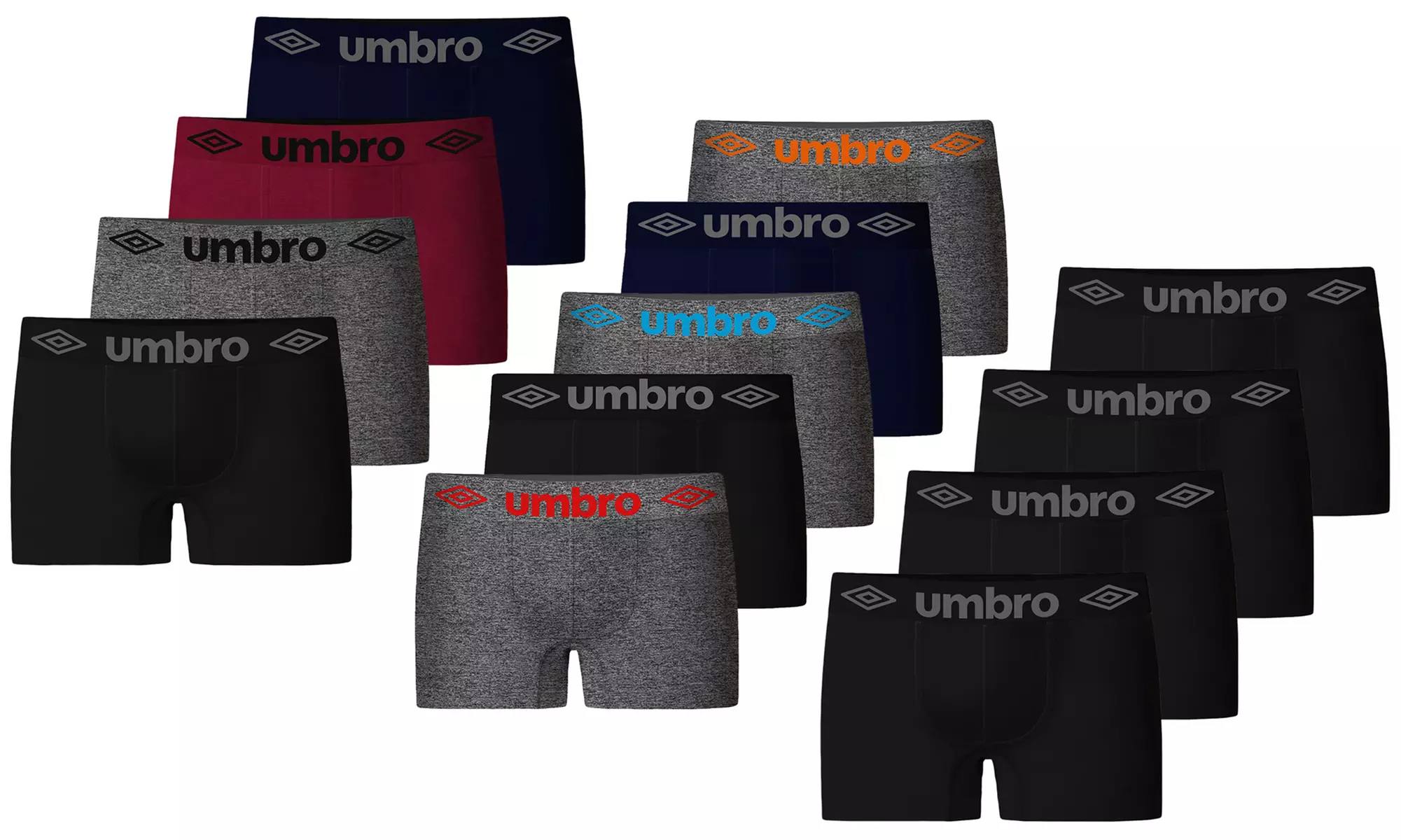 Lot de 4 ou 5 boxers pour hommes sans couture de la marque Umbro, taille au choix - Primary Image