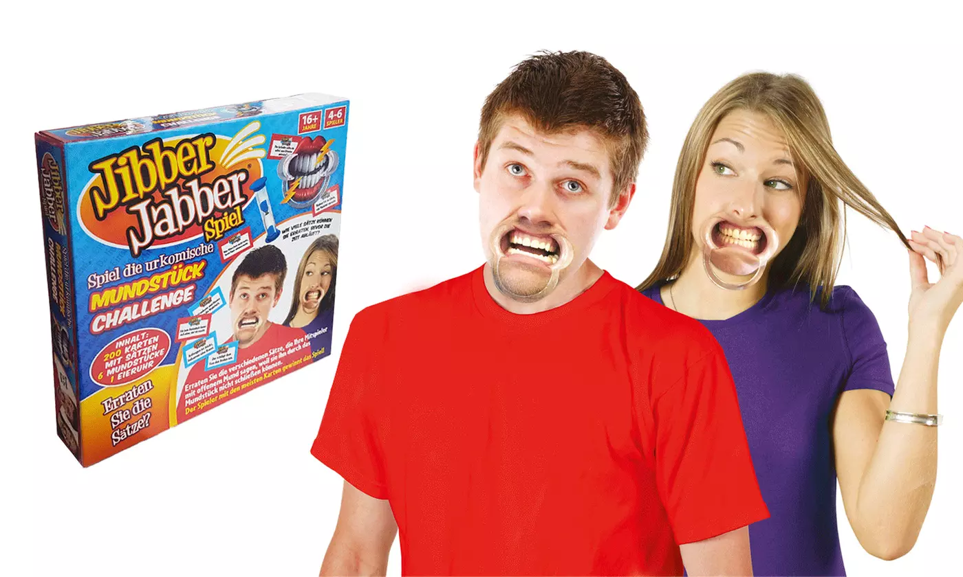 PMS International Jibber Jabber Klartext Party-Spiel mit 6 Mundstücken - Primary Image