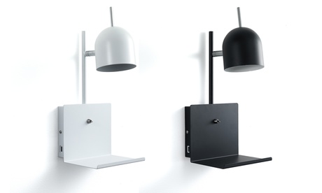 Lampada da parete con presa USB disponibile in 2 colori