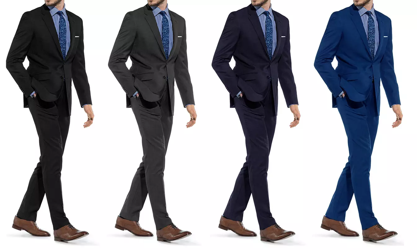 Braveman Men's Slim Fit Suits (2-Piece). Multiple Styles Available - Primary Image