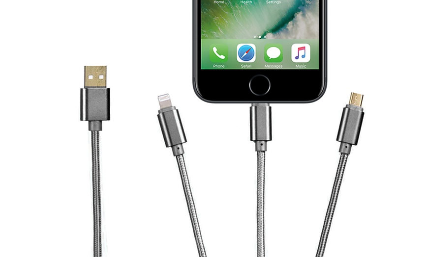 Image 7: 3-in-1 Charge and Sync Cable