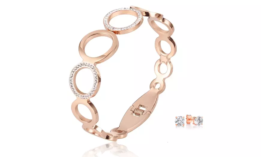 Image 2: Armband en oorbellen versierd met Swarovski®-kristallen