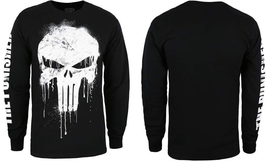 Image 4: Marvel Punisher Skull T-Shirt