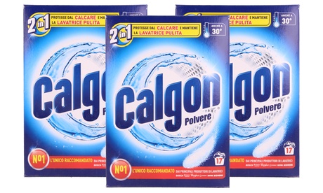 Fino a 12 confezioni di detersivo in polvere fino a 17 lavaggi, E2 Calgon