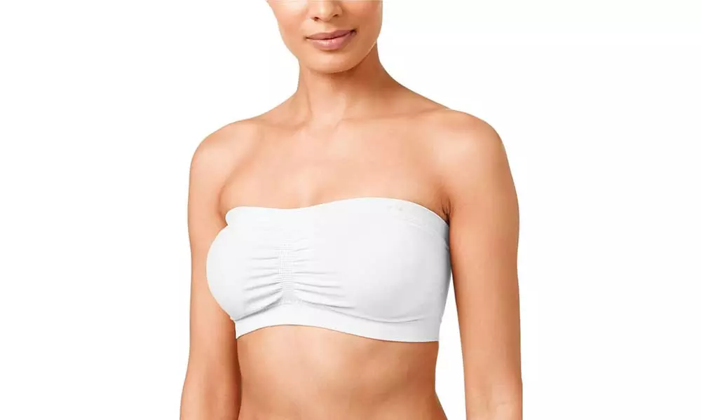 Women's Plus Size Padded Bandeau Tube Bra - Second Medium