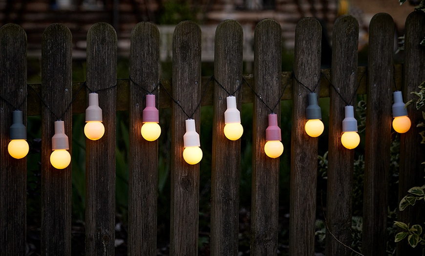 Image 4: Solar Frosted Retro Lights