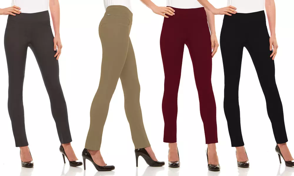 Velucci Women's Slim Fit Stretchy Dress Pants. Plus Sizes Available. - Primary Image
