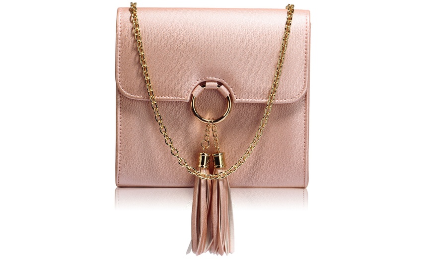 Image 4: Flap Clutch Purse with Tassel 