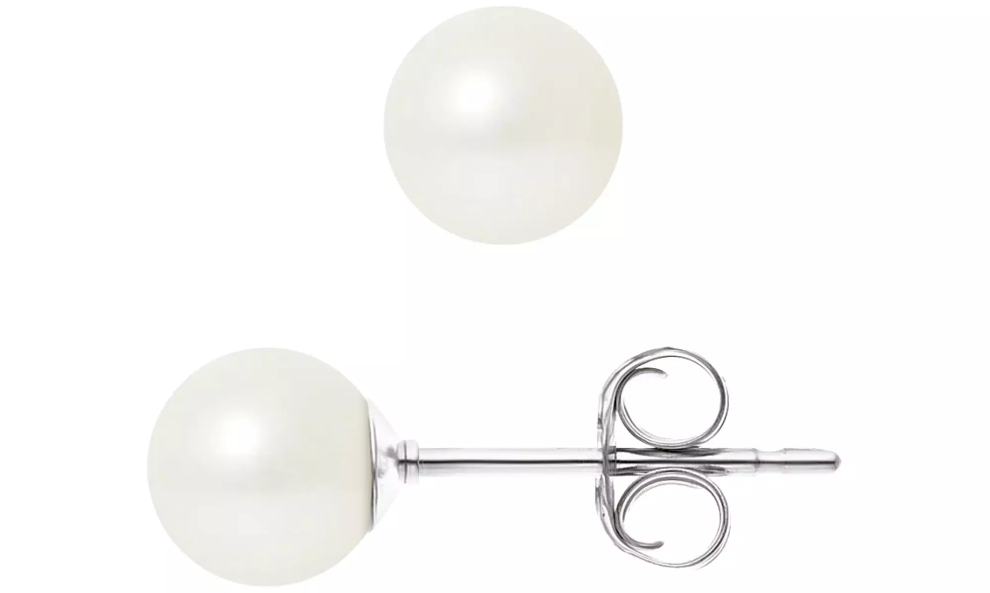 Pendientes plateados con perlas de cristal austriaco