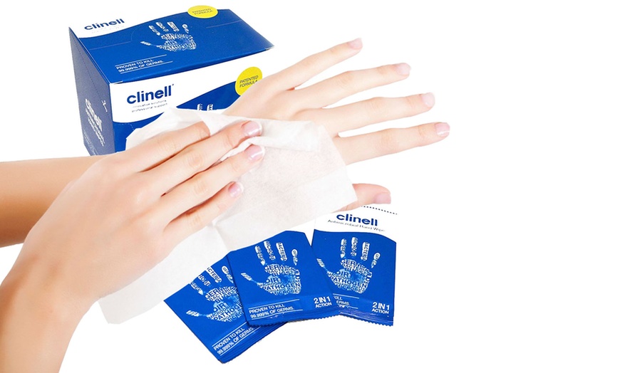 Image 1: Up to 60 Clinell Antibacterial Hand Wipes