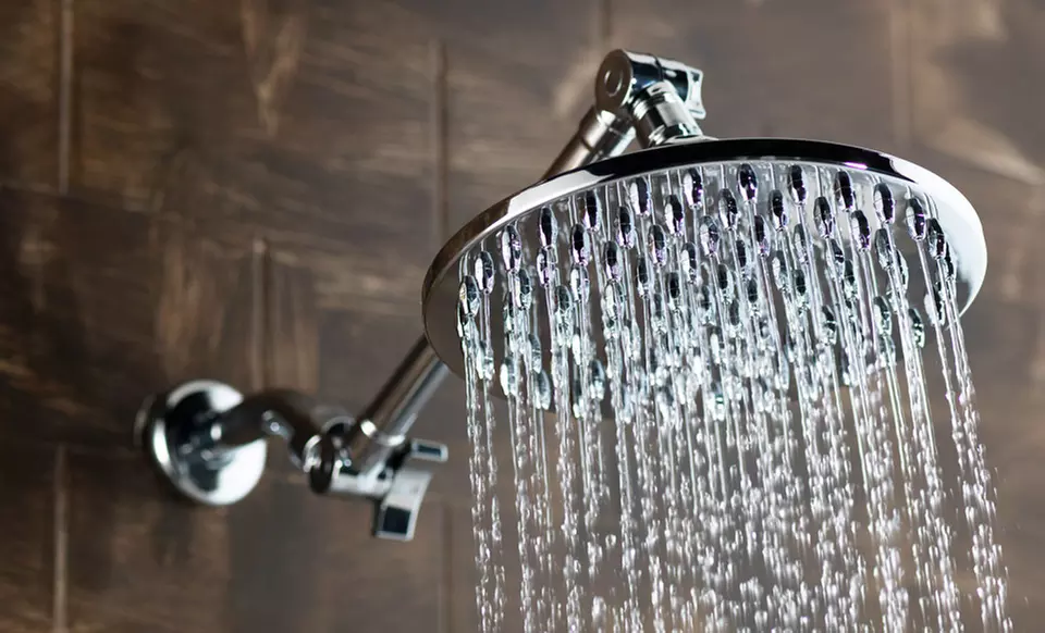 $14.99 for a Chrome Rain Showerhead with Extension Arm (Up to $54.98 List Price). Two Options Available. Free Returns. - Primary Image