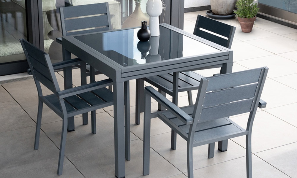 Salon de jardin "Verano" avec table extensible de Home Deluxe