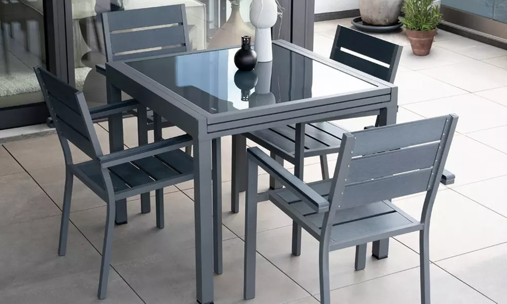 Salon de jardin "Verano" avec table extensible de Home Deluxe