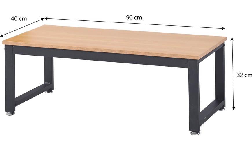 Image 6: Table basse Brooklyn, bois et métal, 90 ou 120 cm