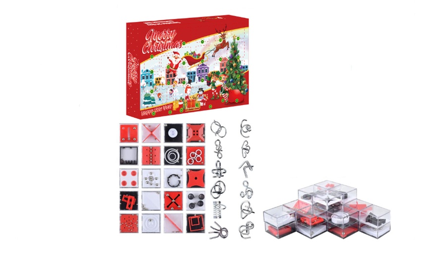 Image 2: Set of 24 Brain Teaser Puzzles Advent Calendar Gift Box