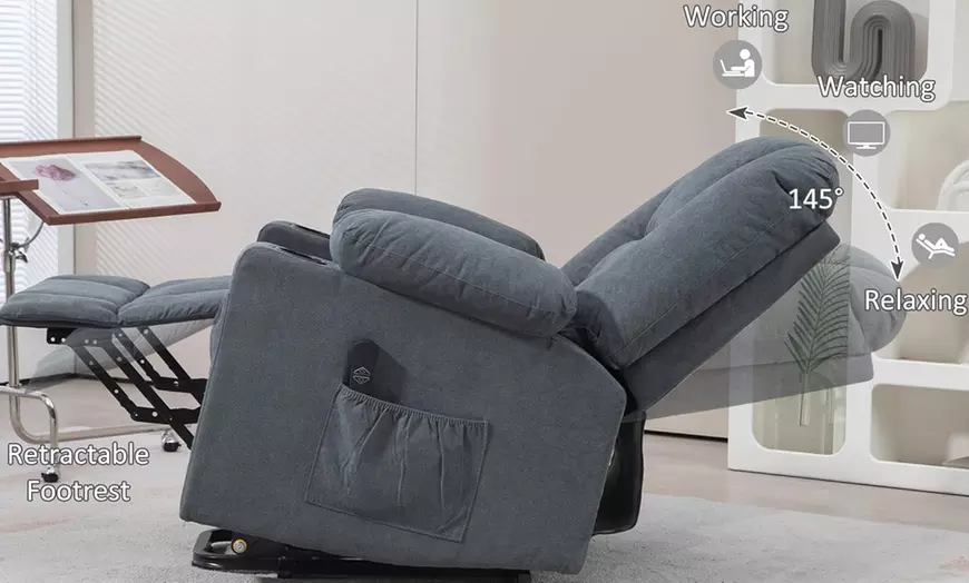 Image 11: HomCom Oversized Riser and Recliner Chairs in choice of colours