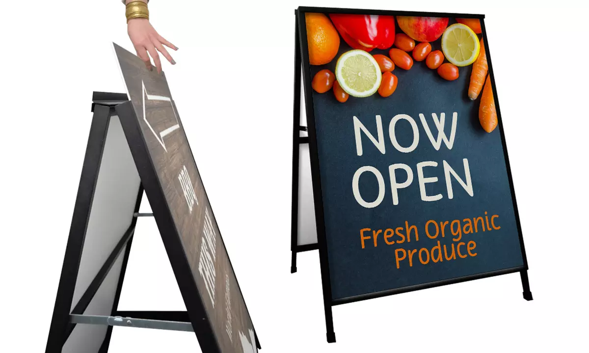 One Customized 30"x40" A-Frame Sidewalk Sign from MailPix (55% Off) - Primary Image