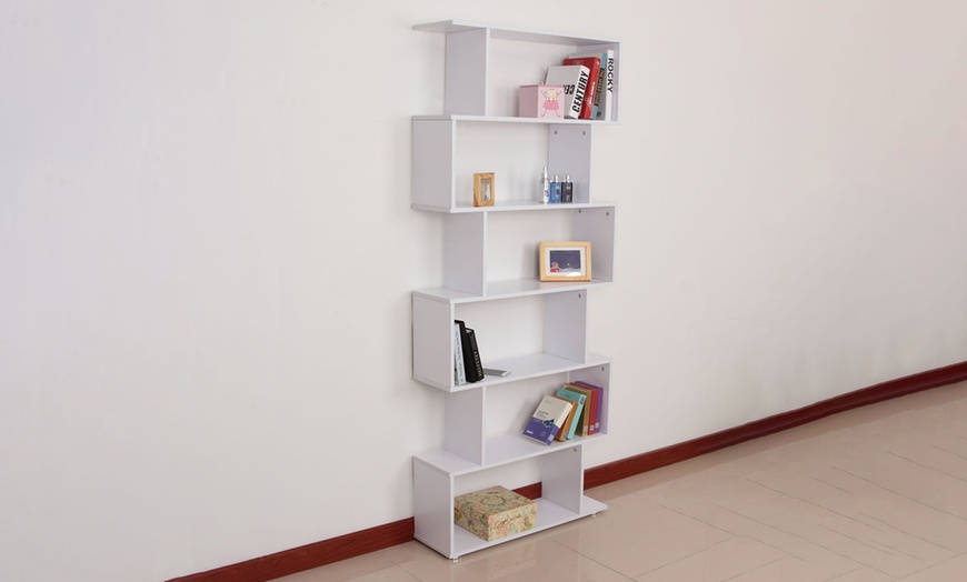 Image 11: Homcom Wooden Bookcase