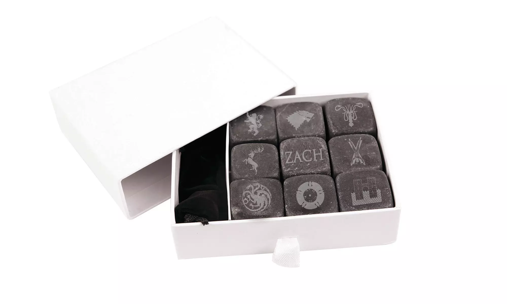 Set of Nine Personalized Whiskey Stones from Stamp Out (32% Off) - Primary Image