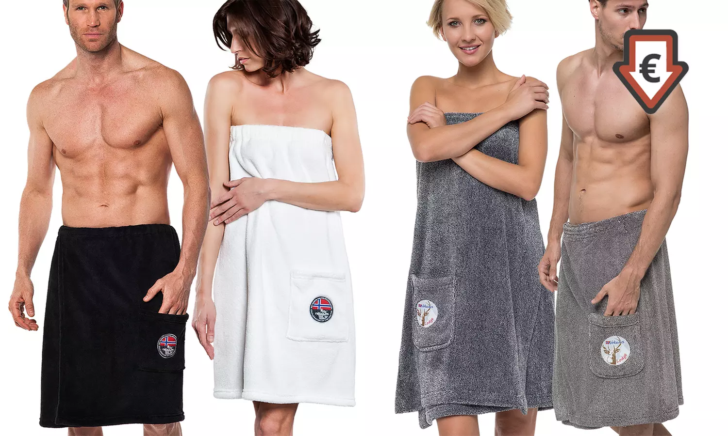 Nebulus Saunakilt Badetuch oder meliert WRAP in der Farbe nach Wahl - Primary Image