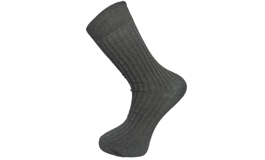 Image 4: 12-Pack of Men's Ribbed Socks