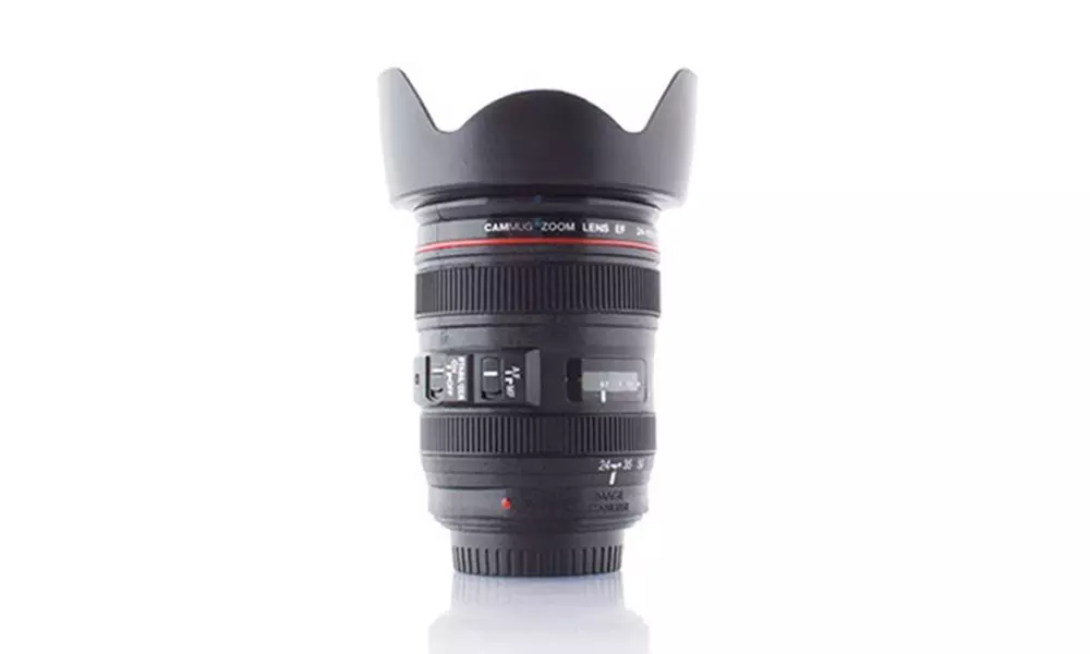 1x oder 2x Tasse im Kameraobjektiv-Design