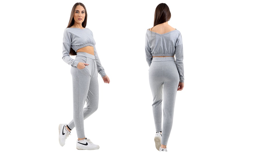 Image 6: Women's Crop Top and Trousers Tracksuit