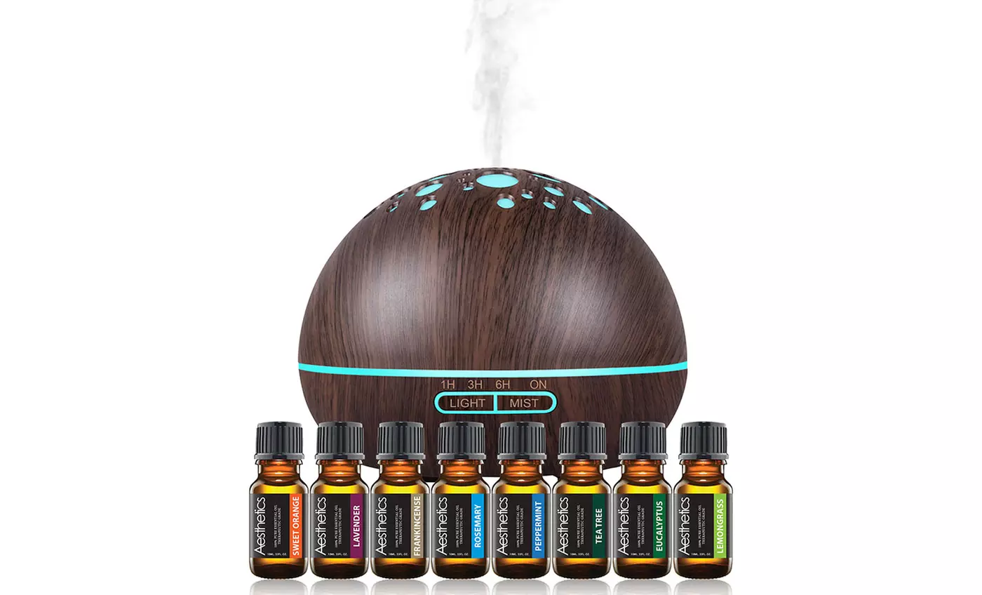 Aesthetics Aromatherapy Diffuser and Essential Oil Set (9-Piece) - Second Medium