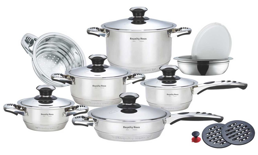 Image 1: 16-Piece Cookware Set