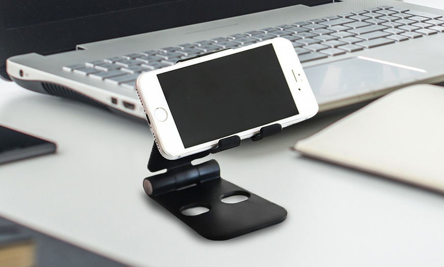 Image 3: Folding Table Top Phone Holder