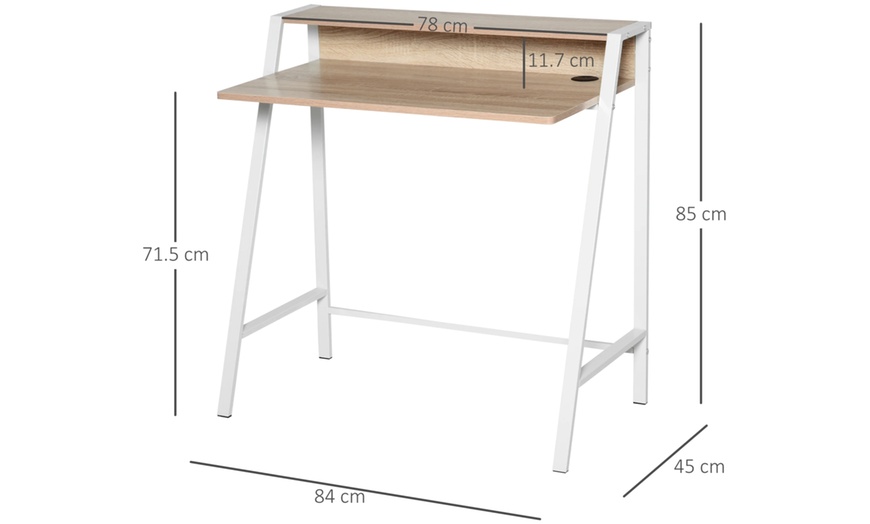 Image 20: HomCom Computer Desk