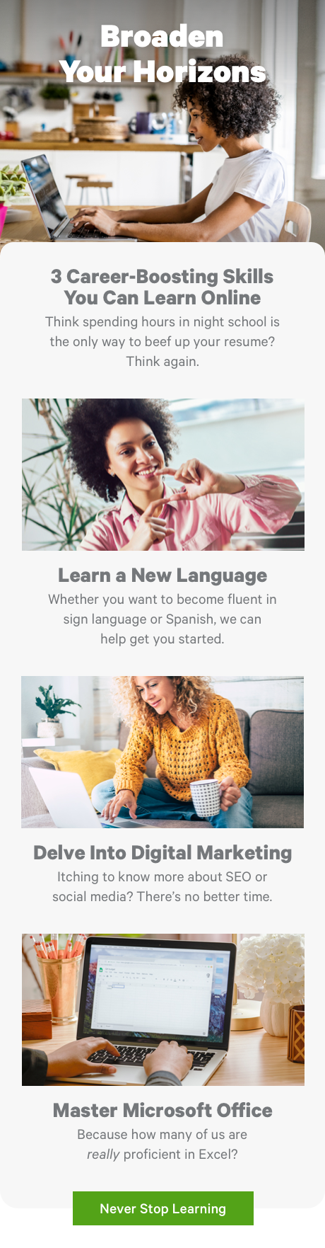 Broaden Your Horizons