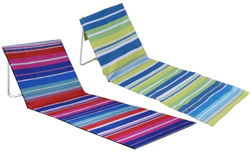 Image 1: Striped Beach Mat