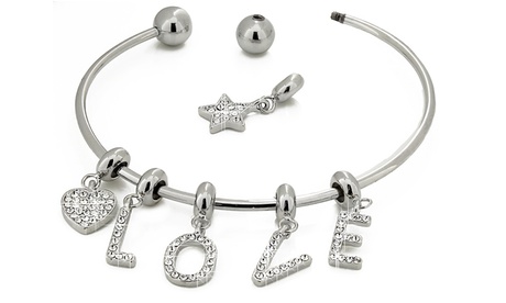 Braccialetto con cristalli Swarovski® Love