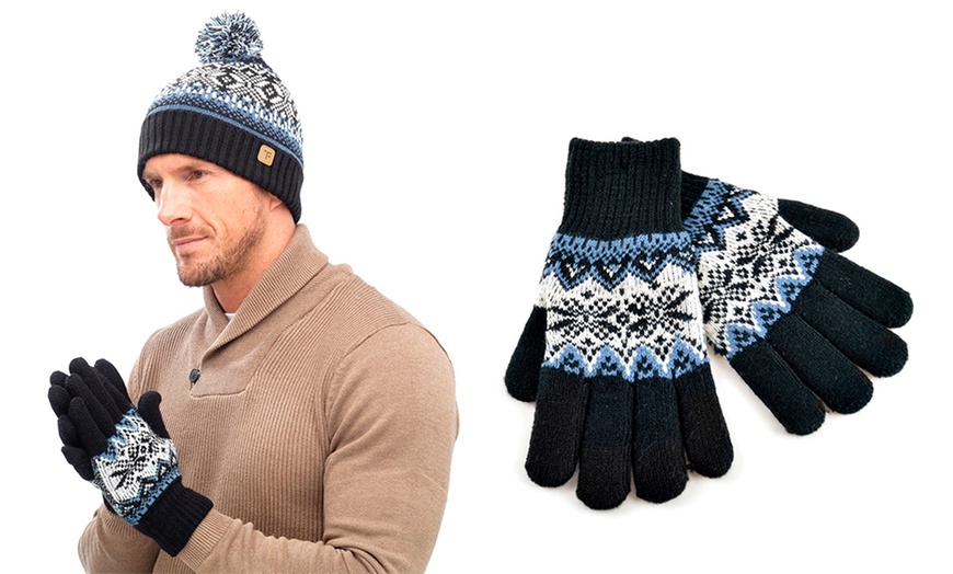 Image 3: Men's Hat and Gloves Set