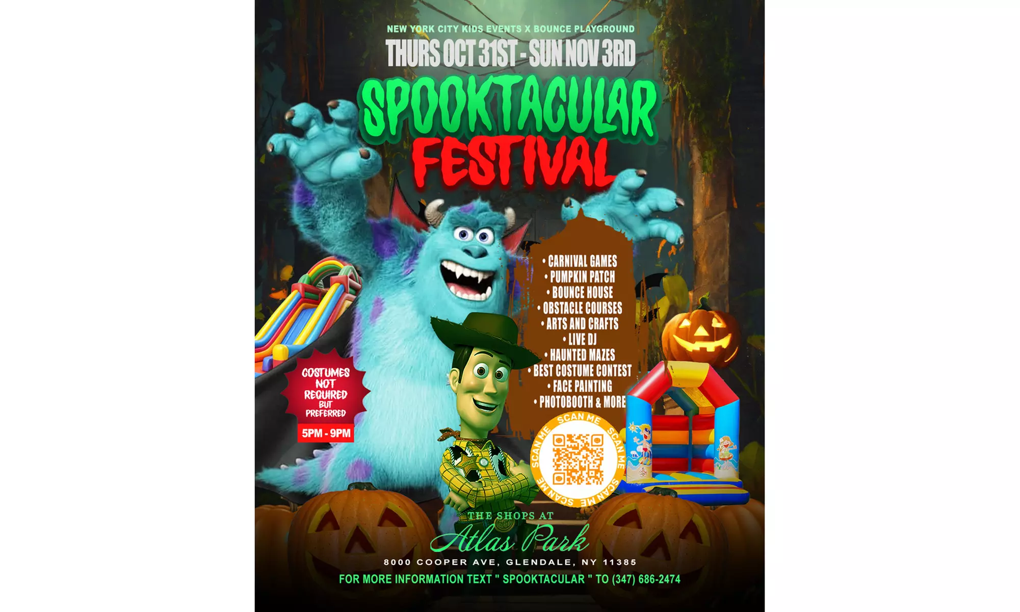 Attend Halloween Spooktacular Festival for Family Fun with Mazes & Games at Bounce Playground (Up To 53% Off) - Primary Image