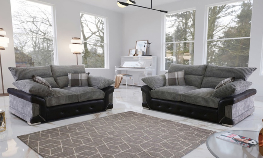 Image 2: Maryland Jumbo Cord 3+2 Seater Sofa Set