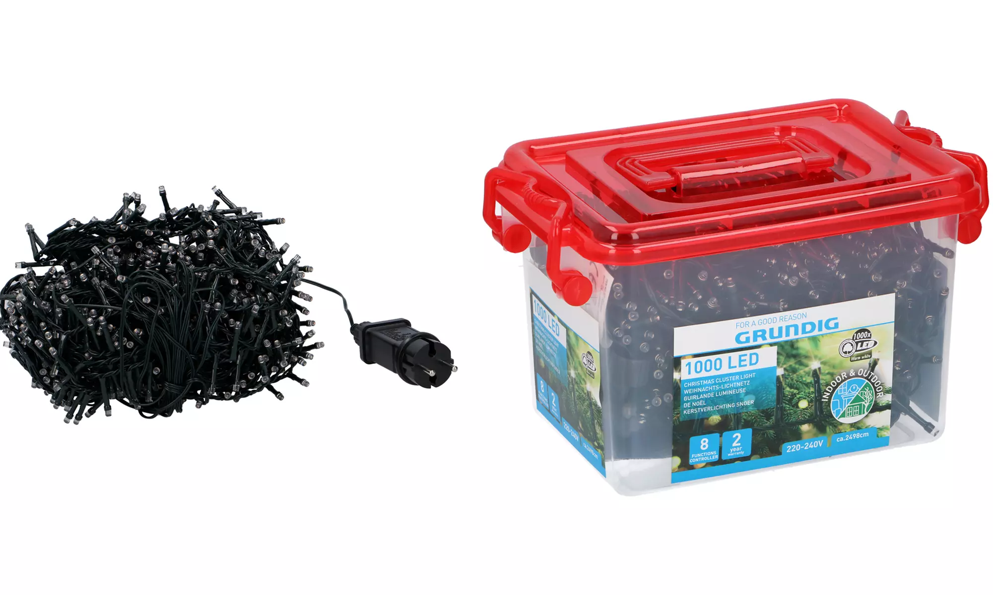 Lumières de Noël en plein air à 540 ou 1000 LED - Second Medium