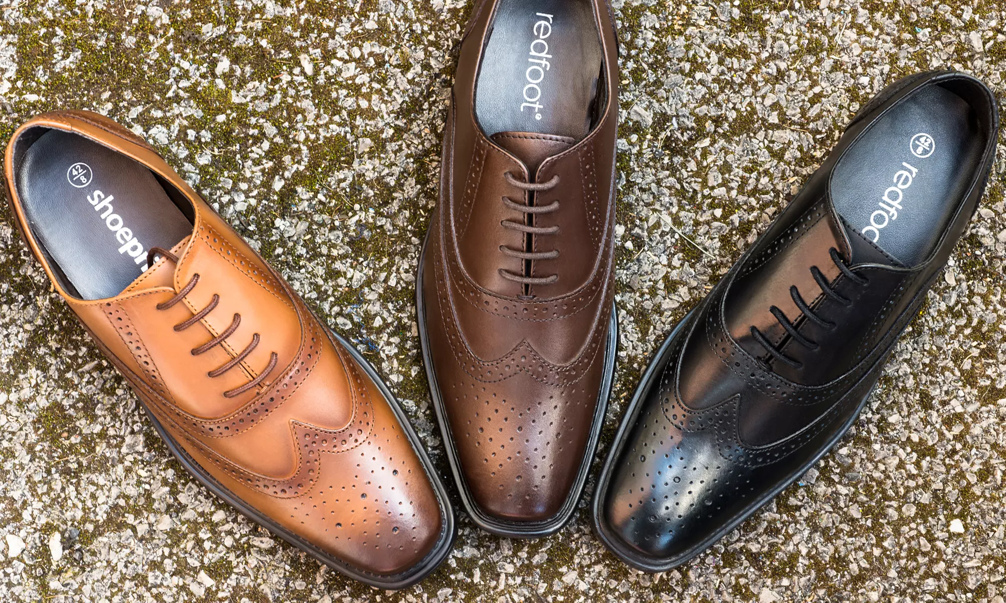 Chaussures de ville classiques en cuir Redfoot, coloris et pointure au choix - Primary Image