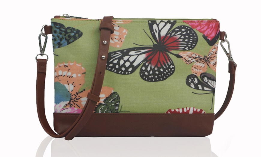 Image 13:  Printed Canvas Cross-Body Bags