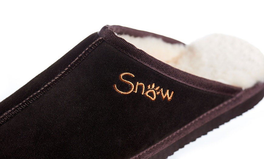 Image 4: Snow Paw Sheepskin Slippers